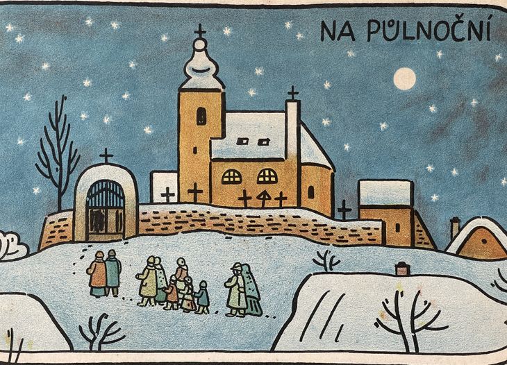 Josef Lada: Štědrý večer — signatura