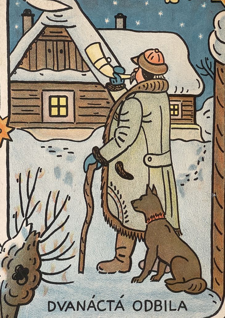 Josef Lada: Štědrý večer — detail